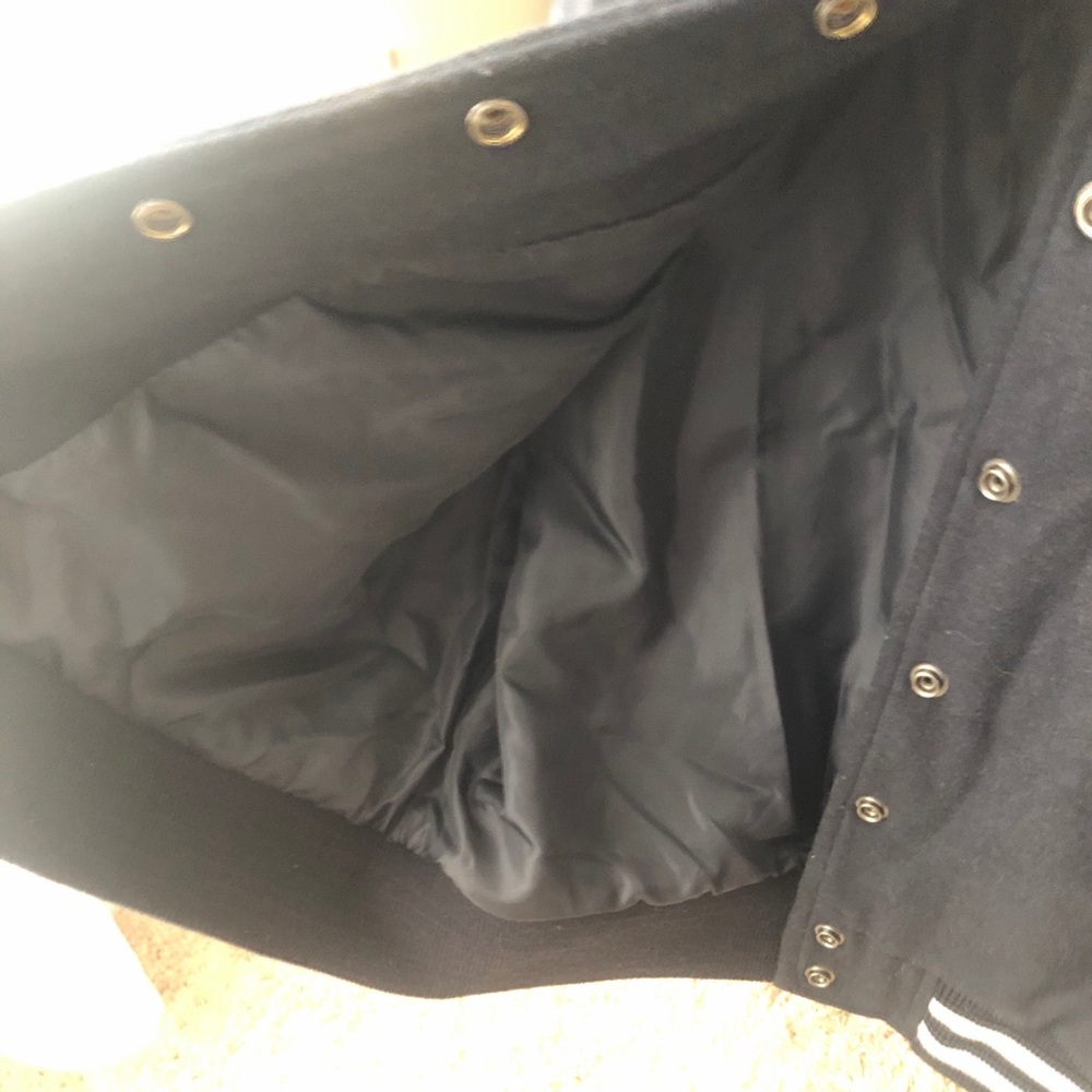 Blue Leather Varsity Letterman’s Jacket - Picture 5 of 7